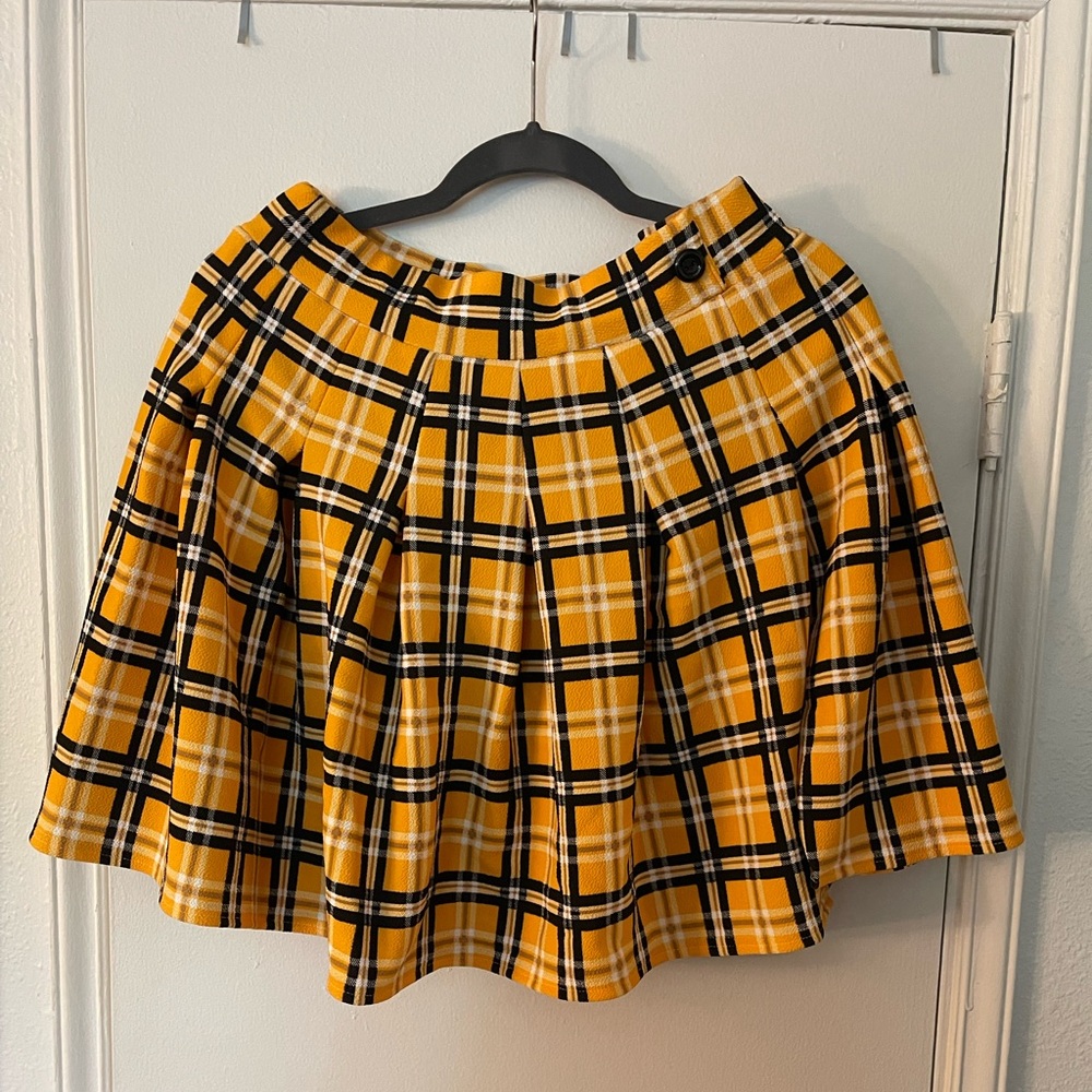 Yellow Plaid Skirt